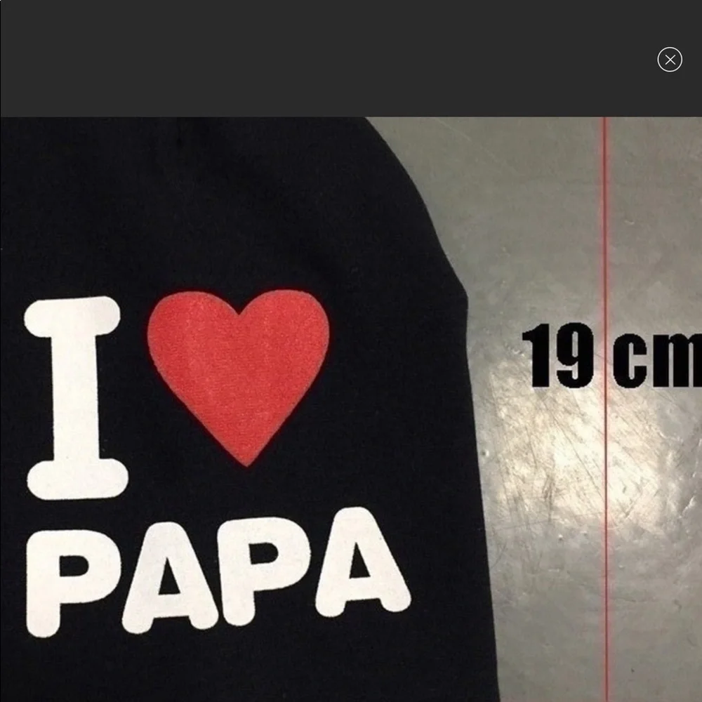 Baby Beanie Cap  Hat I Love Papa White Cotton 6-48 Months White Black…